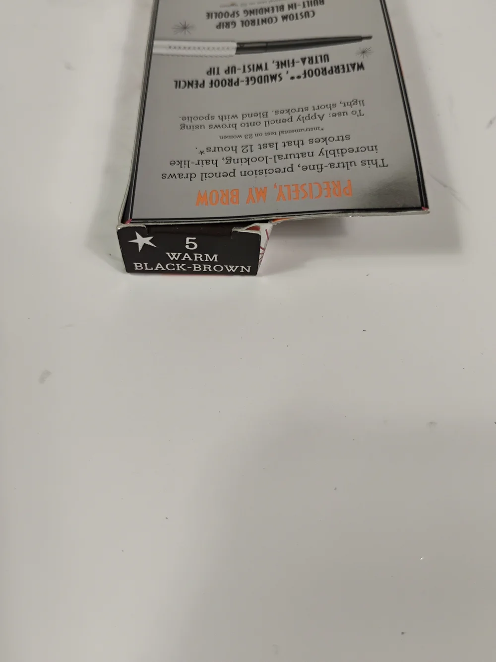 Product packaging of brow pencil
